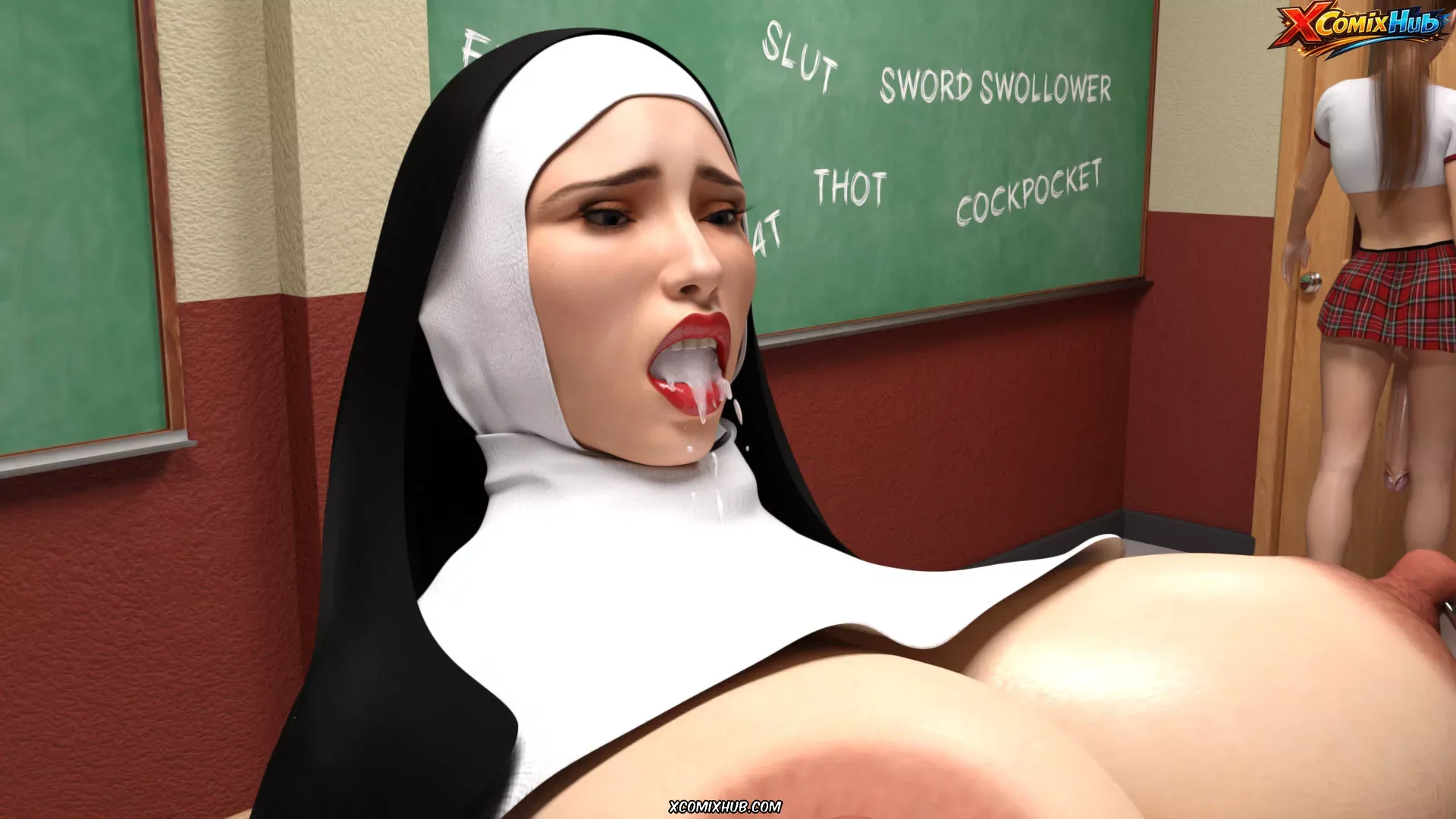 Nun And Schoolgirl Serge3dx 026 Comic Page 26